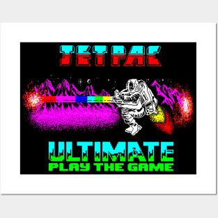 Retro Gaming Jet Pac 80s Classic Posters and Art